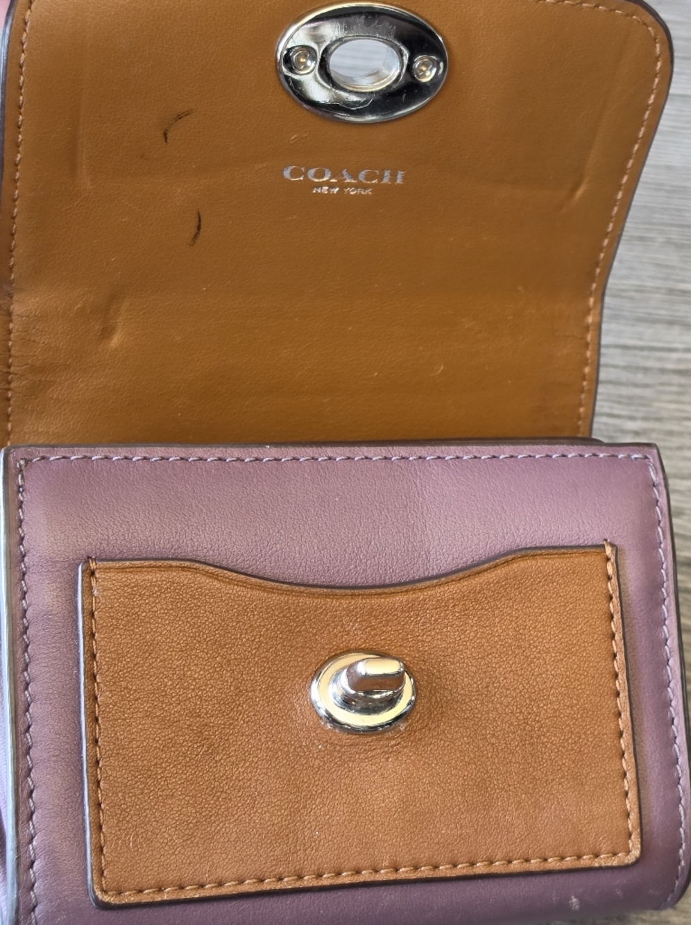 HTF COACH Colorblock Charm Flap Wallet - Picture 7 of 12